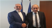 دیدار ظریف با وزیر امور خارجه فرانسه/ تنها راه درست، بازگشت اروپا به انجام تعهدات ذیل برجام است