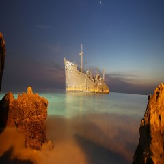 نمایی از کشتی یونانی