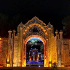کتابخانه ملی کرمان در شب