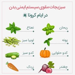 سبزیجات مقوی سیستم ایمنی بدن در ایام کرونا