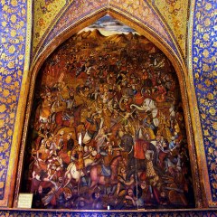 نقاشی دیوار های کاخ عالی قاپوی اصفهان