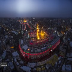 عکس هوایی زیبای حرم الحسین (ع)