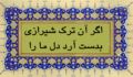 اگر آن تُرک شیرازی به دست آرد دل ما را