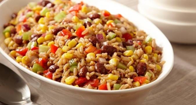 طرز تهیه پلو سبزیجات با لوبیا قرمز (غذای رژیمی)