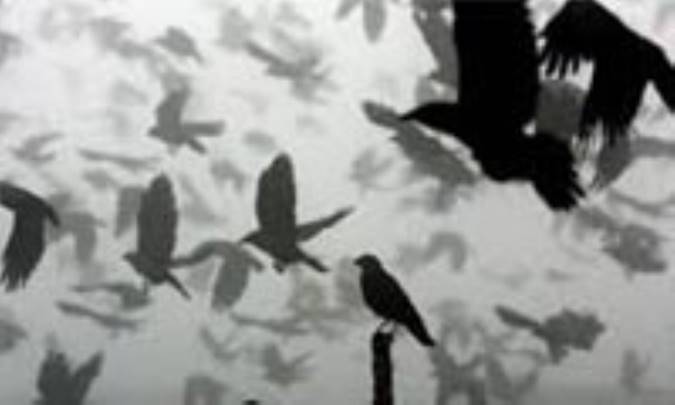 کلاغ‌ها و مار سیاه