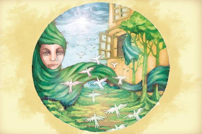 وقتی من اشک می‌ریزم