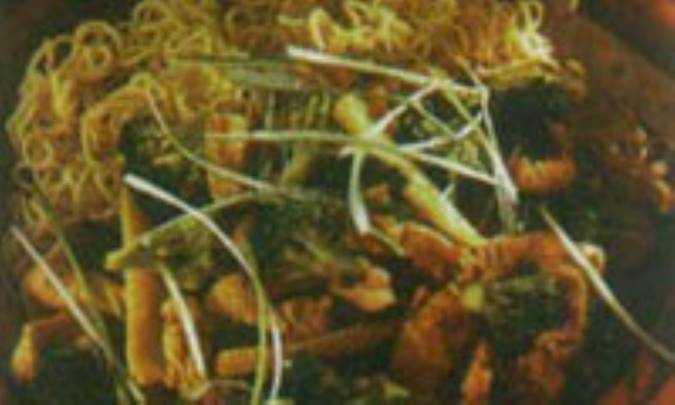 خوراک مرغ و سبزیجات