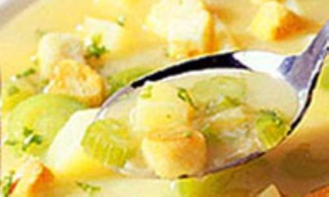 سوپ سیب زمینی و پنیر
