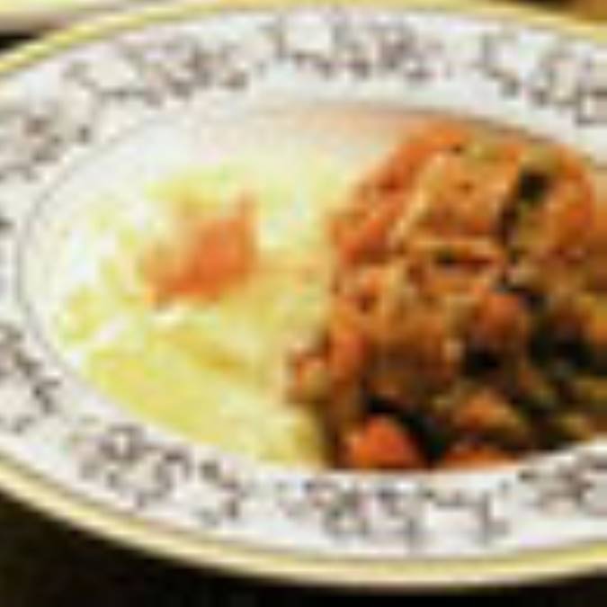خوراك مرغ با پوره سيب زميني