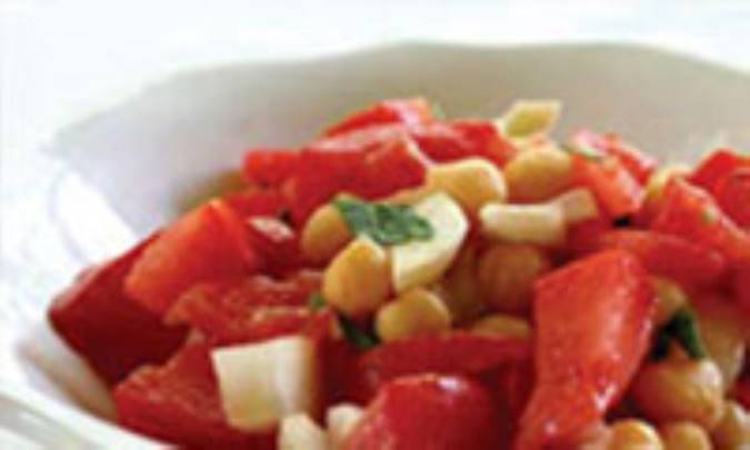 سالاد خوش رنگ گوجه