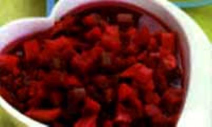 ترشي مخلوط با آب گوجه فرنگي
