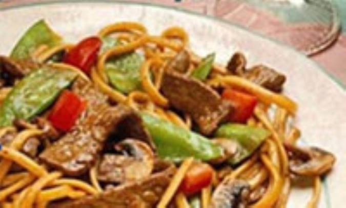 خوراک سبزیجات با نودل