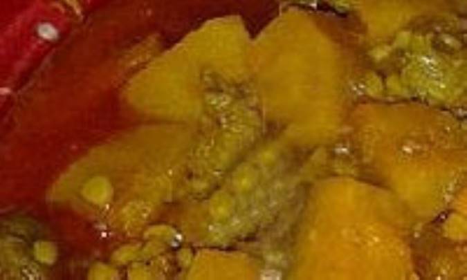 خوراک لپه با سبزیجات