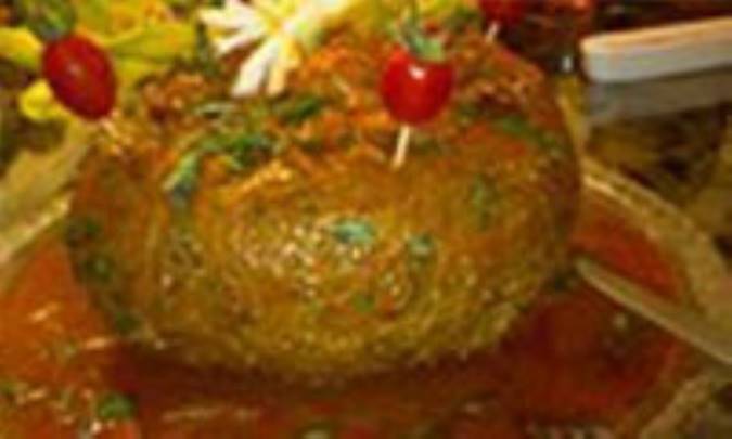 کوفته‌ گوشت‌ با ماکارونی‌