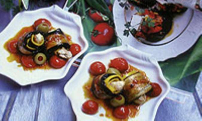 رول مرغ و بادمجان