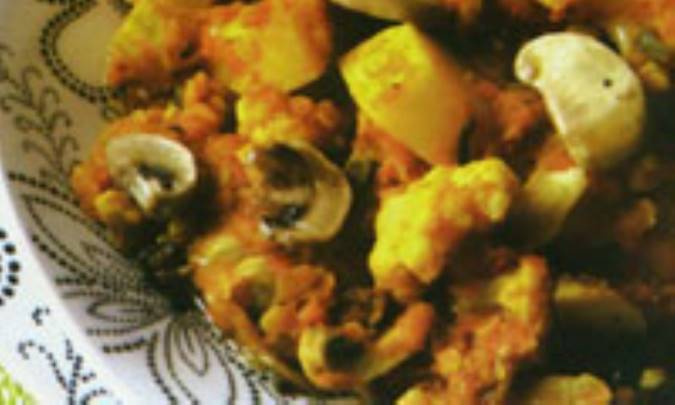 خوراک دال عدس و پيازچه