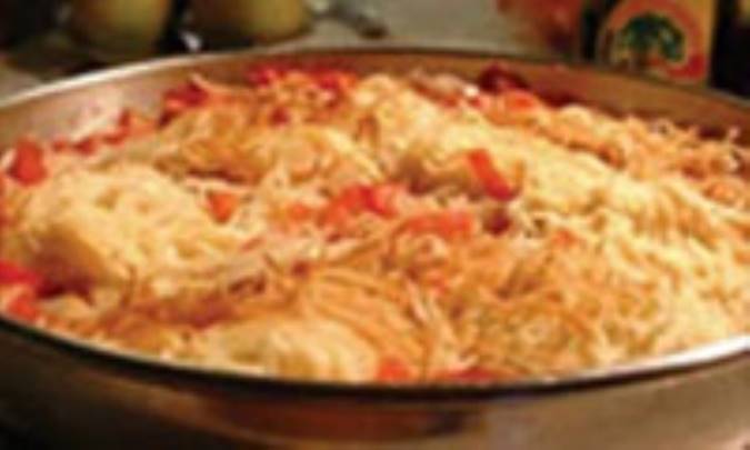 خوراک ساده با رشته سوپی 