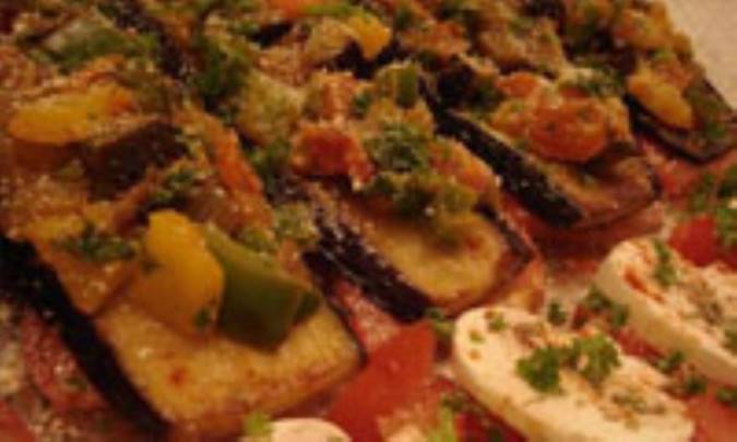 ته چین قارچ و بادمجان