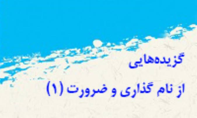 گزیده‌هایی از نام‌گذاری و ضرورت (1)