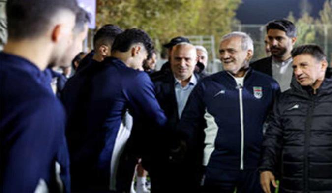 حضور پزشکیان در اردوی تیم‌های ملی فوتبال