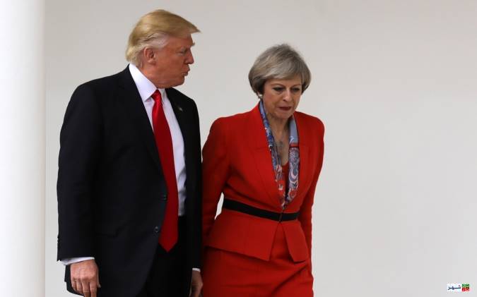 رایزنی تلفنی «دونالد ترامپ» و «ترزا می» درباره ایران
