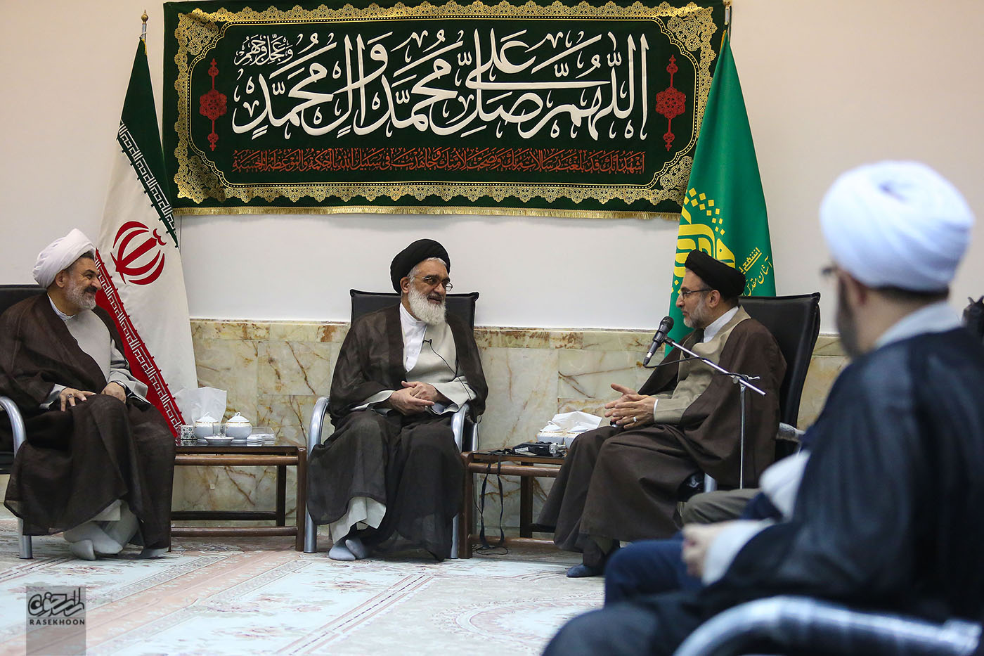 گزارش تصویری اولین دیدار حجت الاسلام خاموشی به عنوان رییس سازمان اوقاف و امورخیریه با مراجع عظام تقلید (بخش اول)