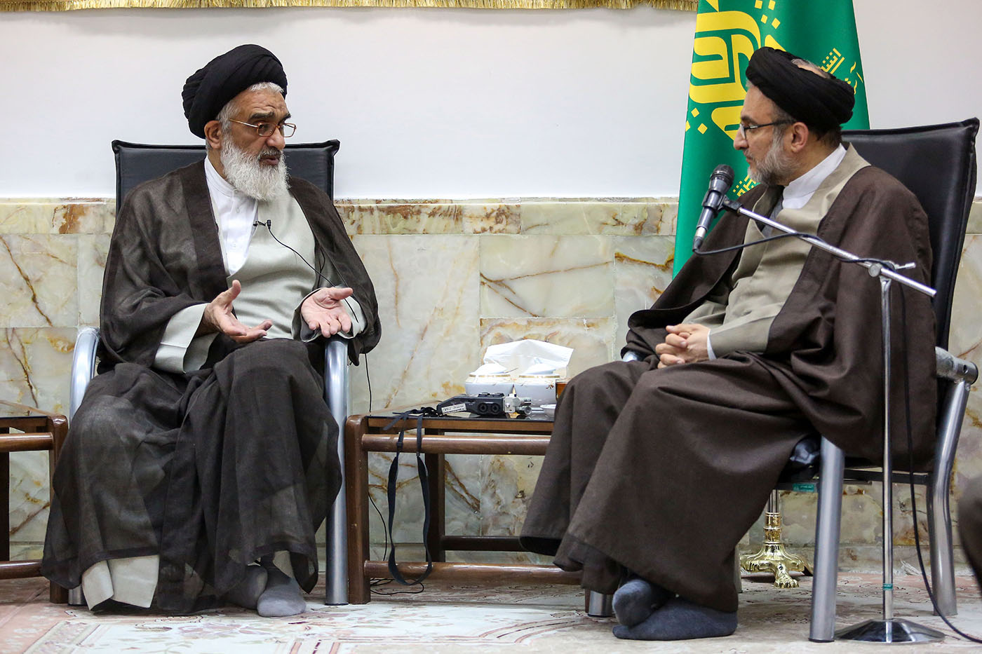 گزارش تصویری اولین دیدار حجت الاسلام خاموشی به عنوان رییس سازمان اوقاف و امورخیریه با مراجع عظام تقلید (بخش اول)