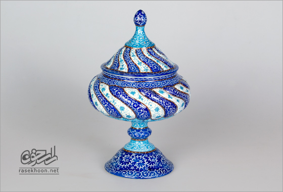 قندان مسی میناکاری