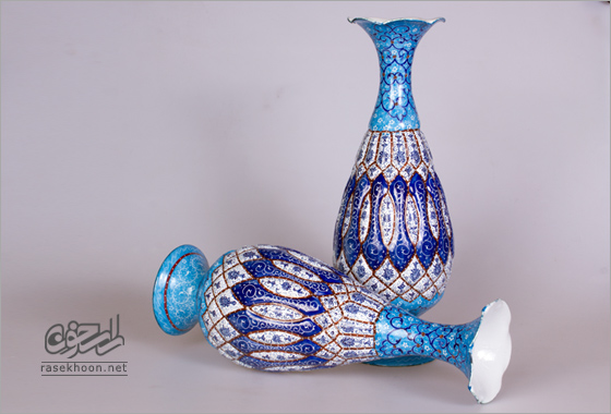 Art Of Minakari-Enamelled Copper Vase