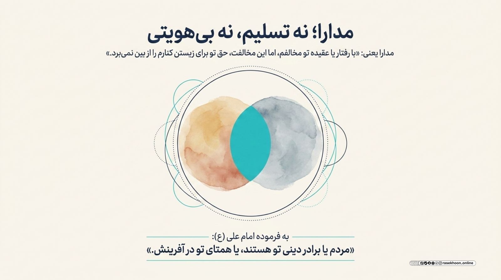 مدارا با همسایگانی از فرهنگ‌ها یا عقاید متفاوت