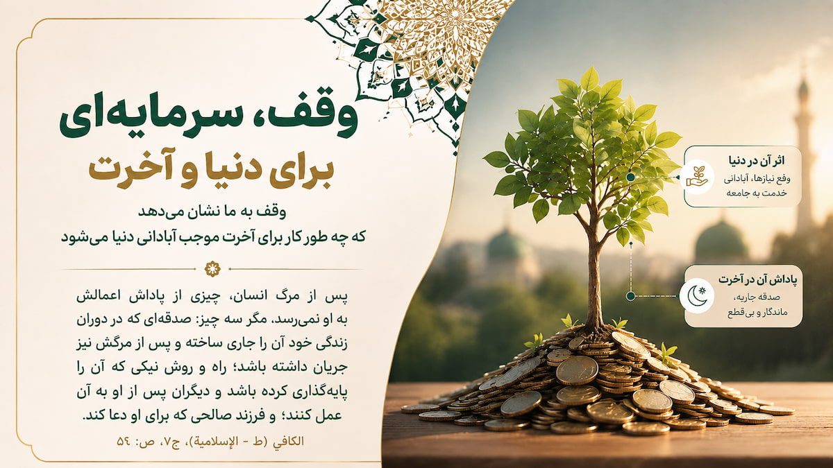 فلسفه وقف در اسلام؛ از خیر لحظهای تا خیر ماندگار فلسفه وقف در اسلام؛ از خیر لحظهای تا خیر ماندگار