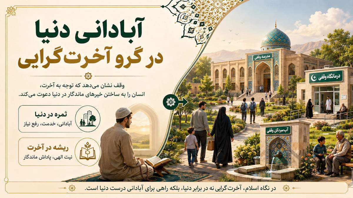 فلسفه وقف در اسلام؛ از خیر لحظه‌ای تا خیر ماندگار