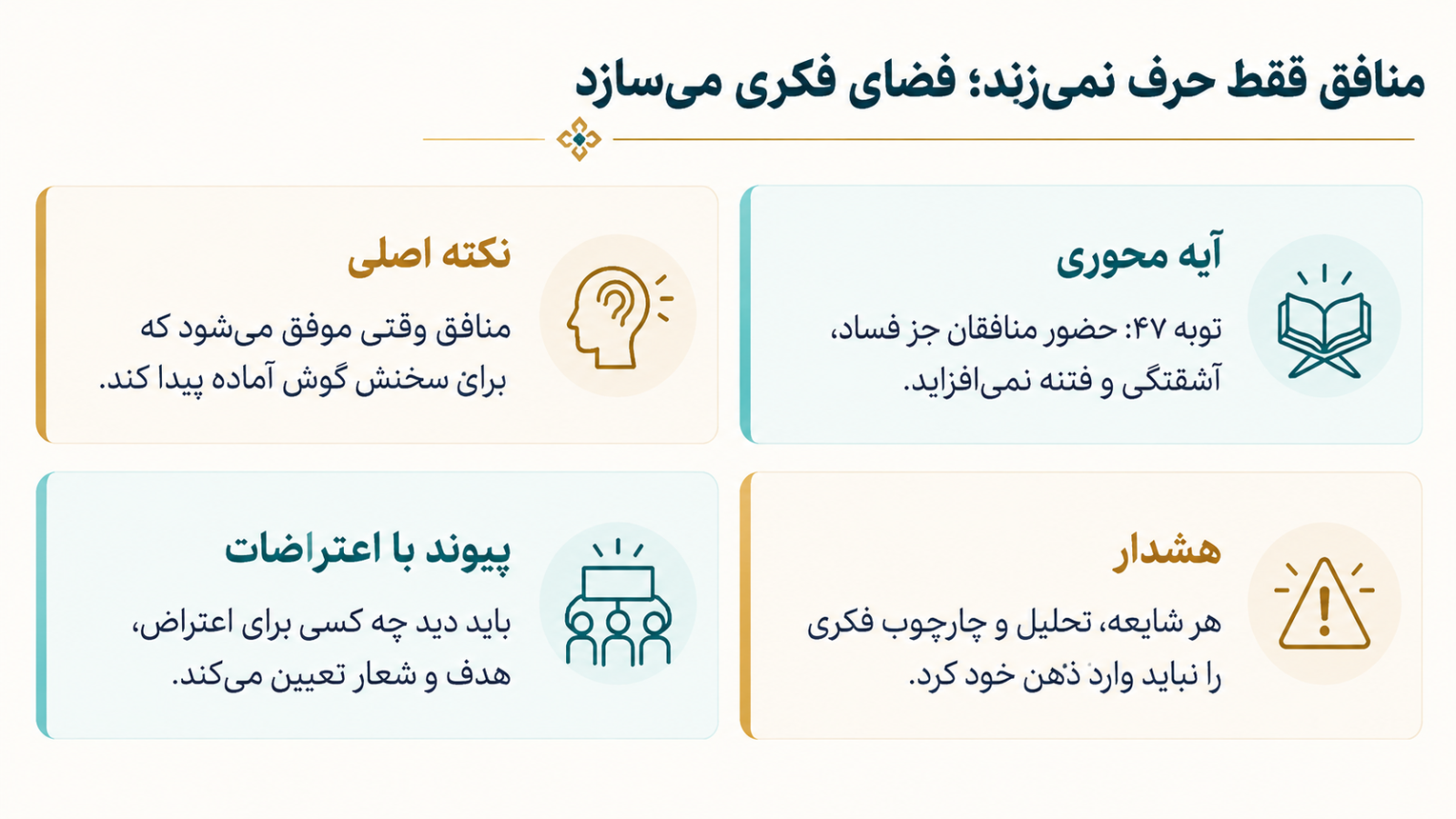 معیارهای قرآنی برای اعتراضات مردمی (۶): دل ندادن به هر تحلیلی معیارهای قرآنی برای اعتراضات مردمی (۶): دل ندادن به هر تحلیلی