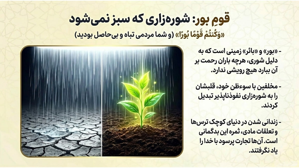 تفسیر سوره فتح (آیات ۱۱ و ۱۲) تفسیر سوره فتح (آیات ۱۱ و ۱۲)