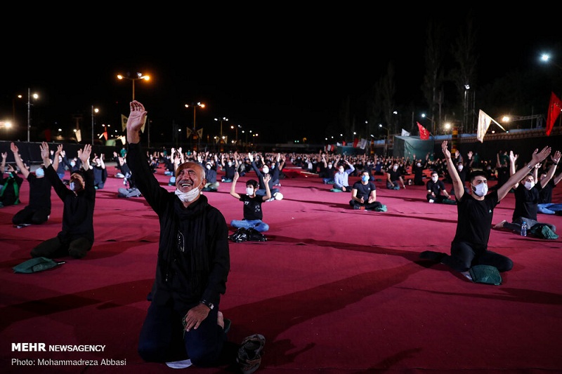 مراسم عزاداری شب اول محرم همسو با شرایط خاص کرونایی به روایت تصویر