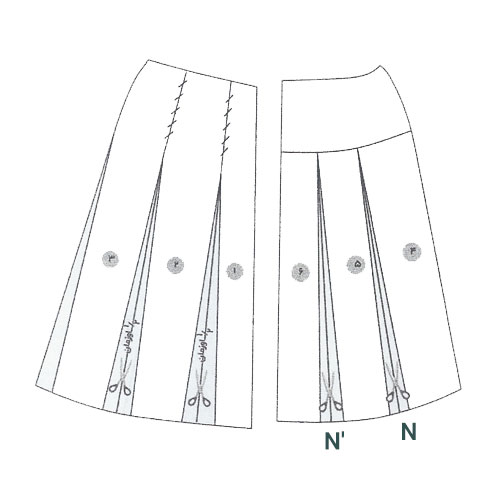 دامن ترک موج دار
