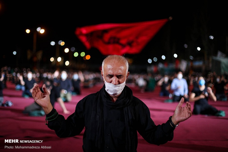 مراسم عزاداری شب اول محرم همسو با شرایط خاص کرونایی به روایت تصویر
