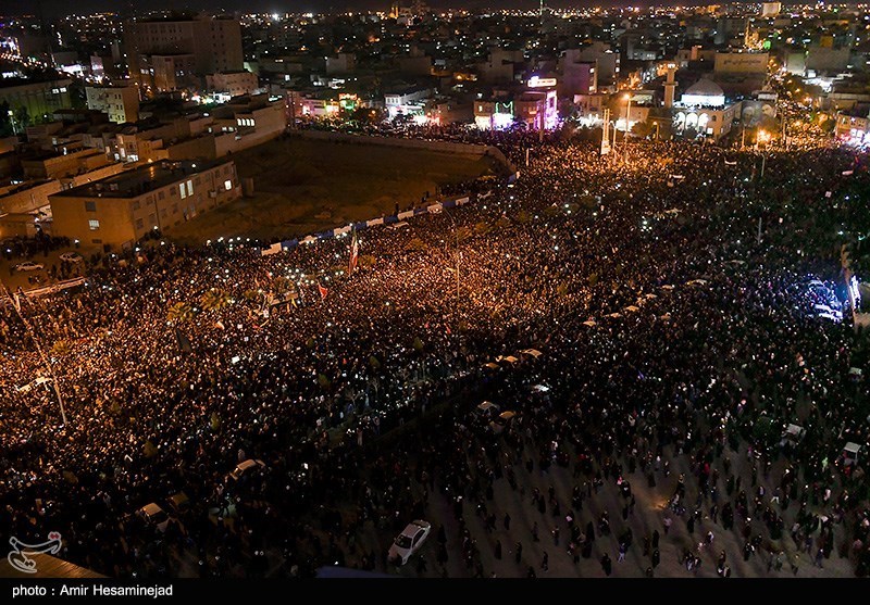 تصاویری از قیام مردم قم به احترام سیدالشهدای مقاومت