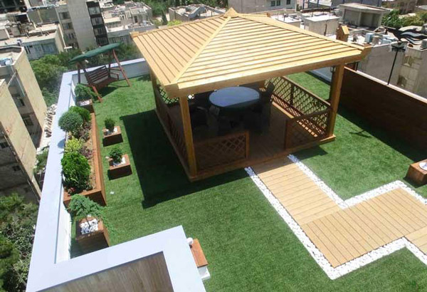 ساختن باغچه بر روی پشت بام