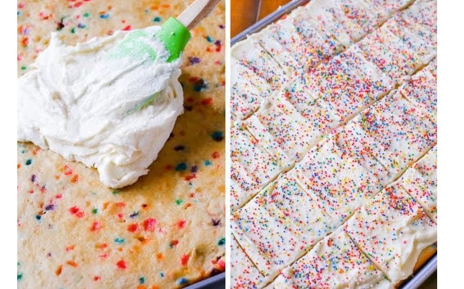 طرز تهیه کیک ورقه ای اسپرینکل