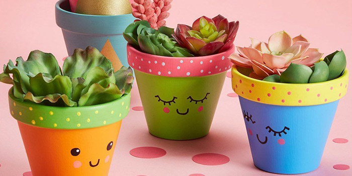 خلاقیت در تزیین گلدان سفالی