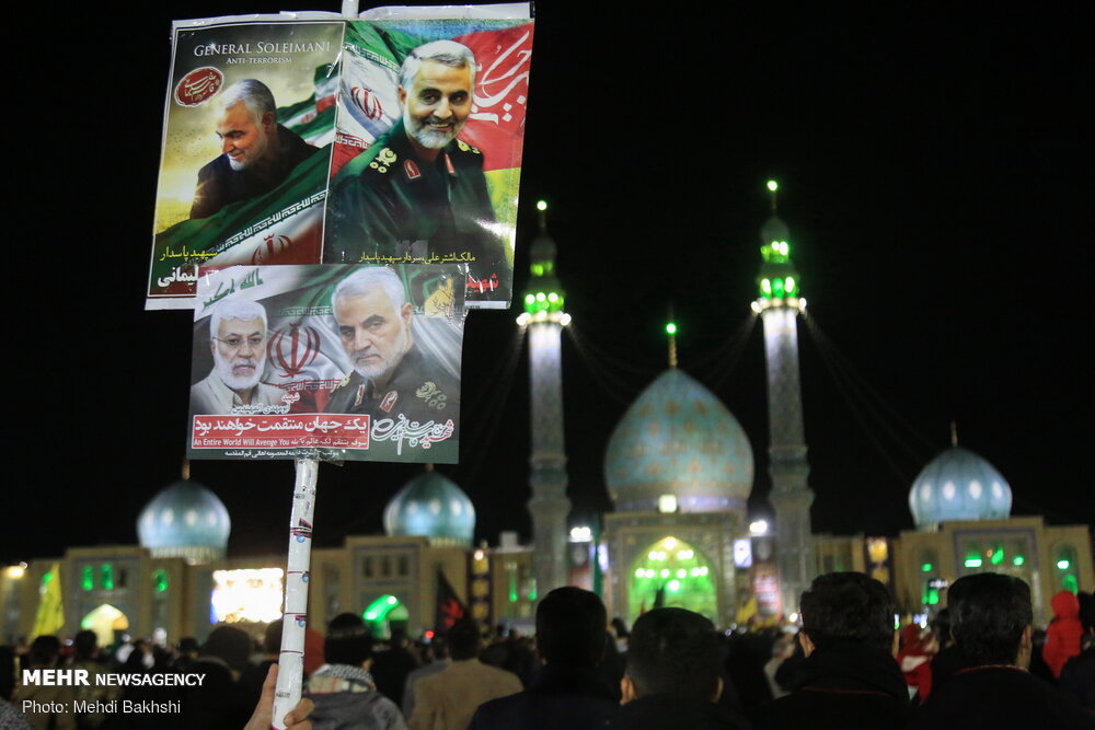 تصاویری از قیام مردم قم به احترام سیدالشهدای مقاومت