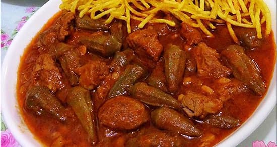 دستور پخت خورش بامیه با گوشت