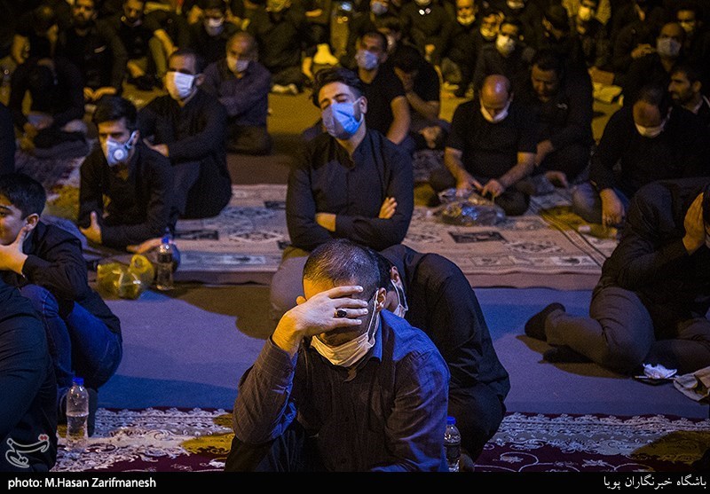 مراسم عزاداری شب اول محرم همسو با شرایط خاص کرونایی به روایت تصویر