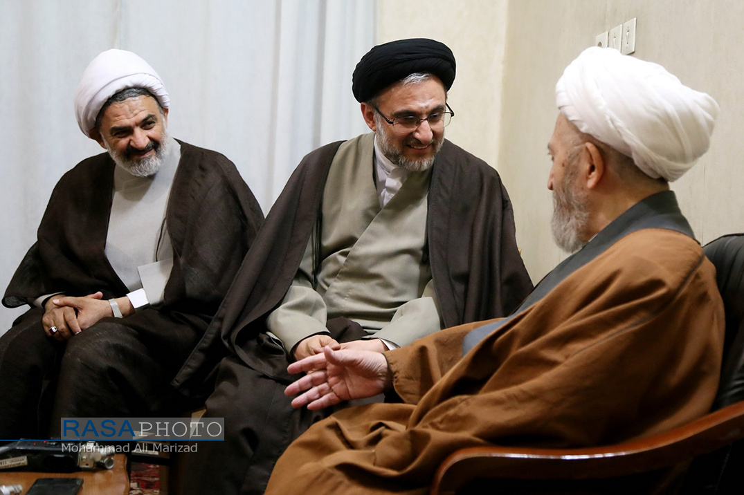 گزارش تصویری اولین دیدار حجت الاسلام خاموشی به عنوان رییس سازمان اوقاف و امورخیریه با مراجع عظام تقلید (بخش اول)