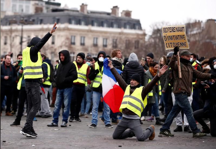 هفته نهم تظاهرات جلیقه زردها: بیش از 84 هزار نفر در سراسر فرانسه به خیابان‌ها آمدند