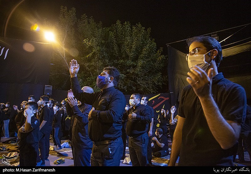 مراسم عزاداری شب اول محرم همسو با شرایط خاص کرونایی به روایت تصویر