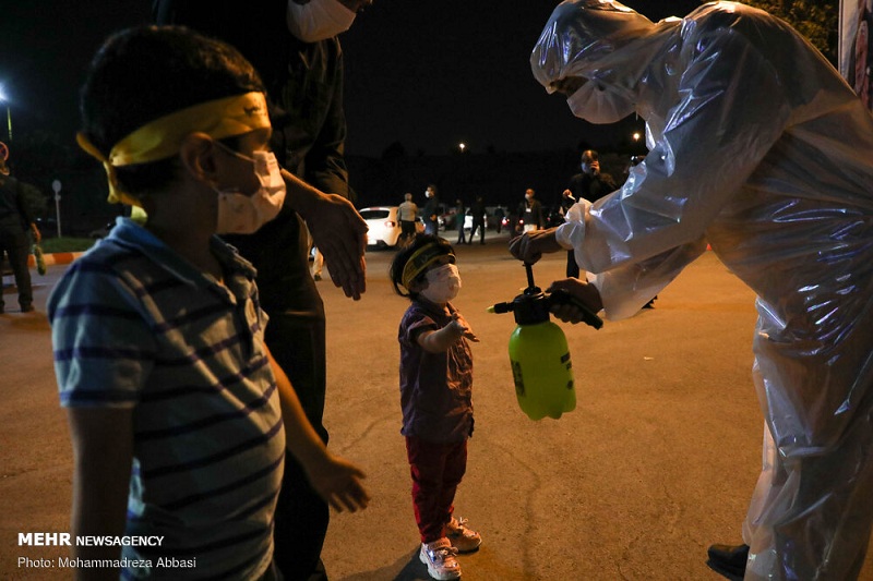 مراسم عزاداری شب اول محرم همسو با شرایط خاص کرونایی به روایت تصویر