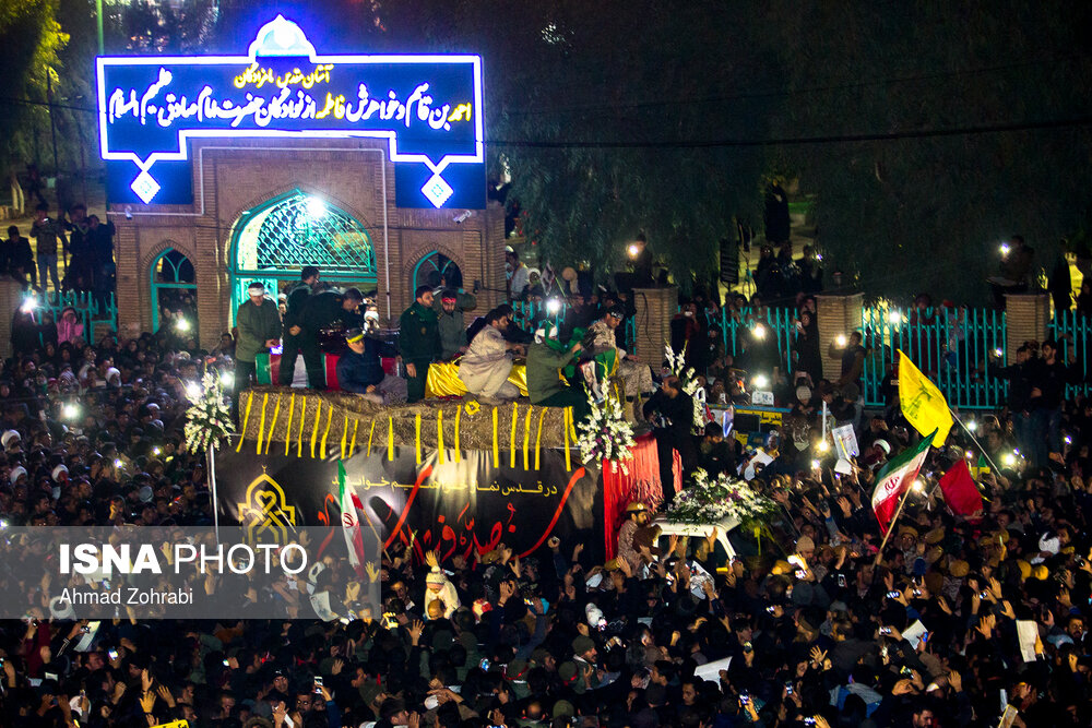 تصاویری از قیام مردم قم به احترام سیدالشهدای مقاومت