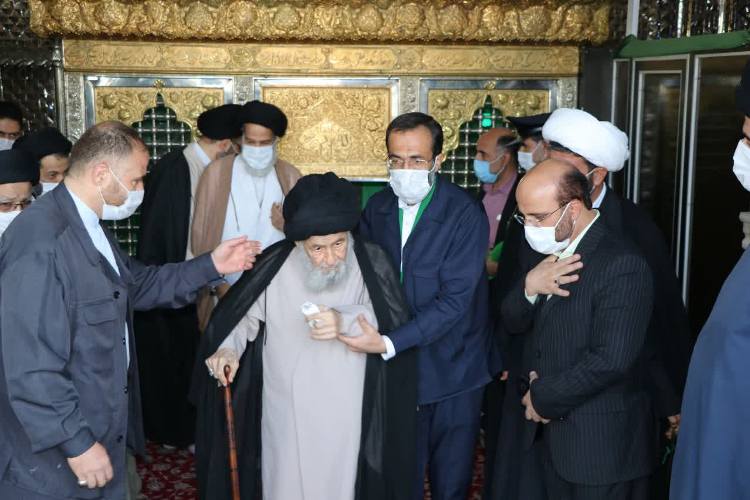 گزارش تصویری از تشرف حضرت آیت الله علوی گرگانی به حرم مطهر امامزاده سیدعلی( ع)